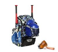 Generico Baseball Bag - Large Softball Bat Backpack With Reinforced Fence Hook, Adjustable Lightweight Gear Pack, Youth Athletic Training Travel Equipment Duffel | For Teens