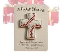 Generico Baseball Card Cross Edition,Creative Portable Party Supplies - Christmas Baseball Blessing Card - for Kids Adults Family Birthday Thanksgiving Holiday Offices School Party