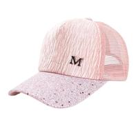 Generico Baseball Hat Glitter | Sequin Curved Brim Letter Adjustable |