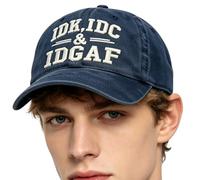 Generico Baseball Hat IDK IDC Soft Sun Protection Adjustable Funny