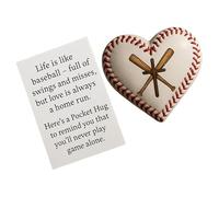 Generico Baseball Hug - 3.94x1.97 Inches 3D Heart Shape Keepsake, Encouragement Ball Sports Card | Motivational Cards For Athletes Fans Collectors Practice Field Training Game Days Tournaments