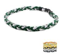 Generico Baseball NecklacesThree Braided Rope Tornado Pattern Necklace for beaded rope for rope number necklaces for game day (24#,18 inches)