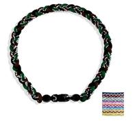Generico Baseball NecklacesThree Braided Rope Tornado Pattern Necklace for beaded rope for rope number necklaces for game day (13#,19 inches)