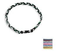 Generico Baseball NecklacesThree Braided Rope Tornado Pattern Necklace for beaded rope for rope number necklaces for game day (5#,20 inches)