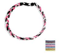 Generico Baseball NecklacesThree Braided Rope Tornado Pattern Necklace for beaded rope for rope number necklaces for game day (6#,19 inches)