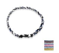 Generico Baseball NecklacesThree Braided Rope Tornado Pattern Necklace for beaded rope for rope number necklaces for game day (1#,20 inches)