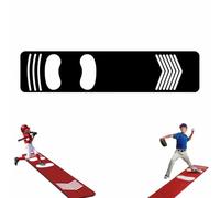Generico Baseball Sliding Mat,Batting Mat for Training,Softball Pitching Mats with Footprint Guide,Non Slip Shock Absorbing PU Baseball Hitting Mats,for Practice Softball Hitting Training Aid (Black)