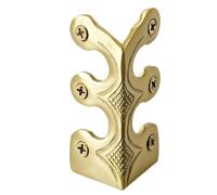 Generico Baseboard Protector - 4.8x2.6cm Antique Corner Protectors | Decorative Protector Cover, Solid Brass Skirting Board Corner Protectors, Home Corners Guard for Home