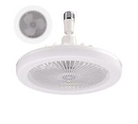 Generico Bathroom Fan With Light - 24cm LED Combo | ABS Small Ceiling Fan, Quiet Lighting Cooling Fans For Kids Room Bedroom And Laundry Room Eye-Friendly Light With Remote Control 85-265V White
