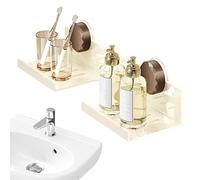 Generico Bathroom Sink Shelf - 15.75x4.33x2.36 Inches Shelf Over Faucet, Bathroom Wall Rack, Removable Suction Cup | Carbon Steel Organizer For Perfume Display Laundry Kitchen Toilets Accessories