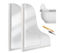 Generico Bathtub Splash Guard | 2pcs Acrylic Large Splash Guard Transparent for Bathtubs,11.2x9.5 Inches Reliable Adhesive Fixing Silicone Based Shower Flash Guards for Toilet, Bathroom, Mop Sink