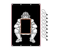 Generico Batting Cage Backstop - Weather Resistant with Catcher - Batting Cage Backdrop Baseball - for Outdoor Backyard Court Field School Practice Training Hitting