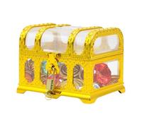 Generico Baule Dei Pirati Per Bambini: Scatola Del Tesoro Vintage Pirata Portatile | Cassettiere In Plastica Multifunzionali| Scrigno Del Tesoro Dei Pirati Per Bambini Che Giocano, Collezione Di Tes