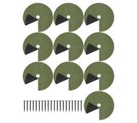 Generico Baumringe für Die Landschaftsgestaltung - 10er Set Baumwurzel Mulchschutzring mit Erdnägeln | PE Pflanzenwurzelbarriere für Garten & Rasen, Unkrautschutzmatte für Bäume & Blumenbeete
