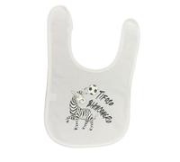 Generico Bavaglia Bianconera per Bambini tifosi Juventini, 100% Cotone, Design Zebra con Pallone da Calcio, Chiusura in Velcro