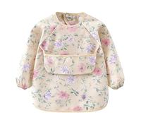 Generico Bavaglino A Maniche Lunghe - Grembiule Impermeabile A Maniche Lunghe | Bavaglino Per Lo Svezzamento Regolabile Per E Bambini Piccoli 6-36 | Protezione Per I Pasti In Poliestere Facile Da