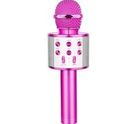 Generico Bdit accessori Bluetooth Microfono Karaoke per Bambini, Karaoke Portatile Wireless, 3-10 Anni Giocattoli Compatibile con Android/iOS, PC o smartphone