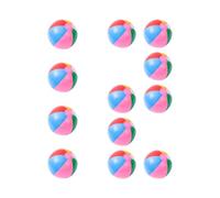 Generico Beach Balls - PVC Material 12PCS | Swimming Pool Toys | Pool Rainbow Color Inflatable Ball, Summer Water Toy Colorful, Inflatable, Small For, Summer Play, Kids, Handy Inflation
