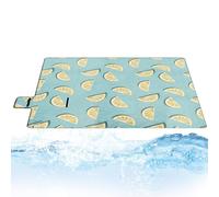 Generico Beach Blanket - 78x78 Inch Foldable Non-Slip Mat With Carry Handle, Lightweight Travel Rug For Camping, Outdoor Festival, Sand, Pool, Backyard, RV, Apartment, Deck, Porch, Balcony