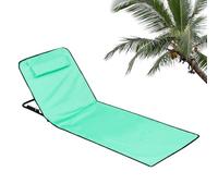 Generico Beach Lounge Chair, Portable Folding Mat, 62.99x20.47in Sunbathing Recliner, Headrest Backrest, Lightweight Easy to Carry for Camping, Seaside, Backyard, Men, Youth, Family