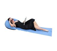 Generico Beach Mat, Inflatable Pillow Beach Lounger, Sandproof Foldable Resting Pad for Outdoor Relaxation, Sunbathing, Tanning, Travel Use, 62.99x27.56 inches, Red, Gray, Blue