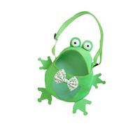 Generico Beach Mesh Bag, Frog Mesh Beaches Bags, 9.84x7.87 Inches Adjustable Frogs Shaped Portable Tote to Kids, Lightweight Travel Shell Collector for Boy Girl Outdoor Vacation, Pool, Park, Seaside