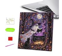Generico Bead Art With Pen Halloween - Handmade Ghost Fun Home Decor | DIY Bead Gem Picture Craft Kit for Women Home Living Room Bedroom Office Entryway Hallway Window