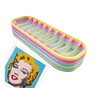 Generico Bead Organizer Box - 10 Compartment 3D Printed Container Rhinestone Paint Brush Holder Jewelry Storage Tray Diamond Art Craft Organizer | Portable Box For Adults, Artist, Bedroom Living