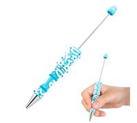 Generico Bead Pens, Bullet-Shaped Beaded Ballpoint Pen, ABS Jewelry Making Supplies, Perfect School Stationery for Teachers and Students, Ideal for Crafting Drawing Notes Journaling, 14.5x1.6cm