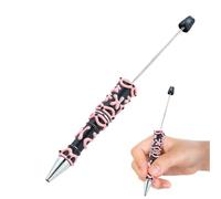 Generico Beadable Pens, Bullet Shaped Ballpoint, 5.71x0.63 Inches, Refillable Ink Cartridge, Customisable Barrel, Beaded Stationery Pen for Crafting Journaling Teaching School Workplace Gift