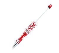 Generico Beadable Pens, Bullet Shaped Ballpoint, 5.71x0.63 Inches, Refillable Ink Cartridge, Customisable Barrel, Beaded Stationery Pen for Crafting Journaling Teaching School Workplace Gift