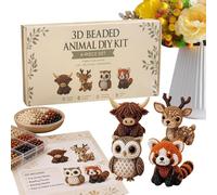 Generico Beaded Animal Kit - 3D Beadwork Art Craft Set | DIY Cute Bead Craft Animal Materials Package, Creative Weaving Kit For Adults Teens Beginners Friends Home Office School Dorm Desk Decor