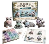 Generico Beaded Animal Kit - Cute Design 3D Creative Fun Beginners Set, Beading Embroidery Looms with Colorful Glass Seed Beads, Craft Lovers Adults Supplies, Boys Girls Hobby Pack for Kids