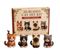 Generico Beaded Animal Kit - DIY Cat Craft Set | Beginner Bead Art Project