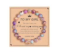 Generico Beaded Bracelets For Teen Girls For Her Teen Girl Ideas Teenage 12 Year Old Birthday Friend Women Granddaughter Niece Easter Orecchini Cerchio Argento (Grey, One Size)