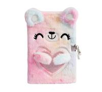 Generico Bear Plush Diary Soft Lockable Writing Journal With Keys Gift