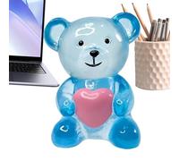 Genérico Bear Statue Figurine - Crystal Animal Sculpture with Heart, Cute Bear Desk Decorations, Elegant Gift Ornament | Home, Desk, Shelf, Living Room, Bedroom, Study, Indoor, Outdoor