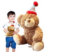 Generico Bear Stuffed Animal - 14.96" Cartoon Plush Bear with Hat for Boys and Girls, Cute Birthday and, Soft Decorative Toy for Kids Bedroom, Nursery, or Party, Huggable Plush Animal