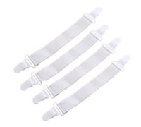Generico Bed Sheet Straps, Firm Clamping Mattress Covers Fasteners with Small Buckle, Easy Using Bedding Accessories for Mattress Cover, Sofa Cushion, 4 Pieces, 9.56x0.98 Inches
