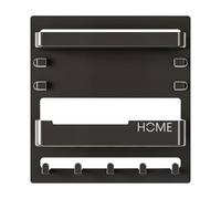 Generico Bedside Floating Shelf - Wall Stick On Storage Rack, No Drill Adhesive Mount, Efficient Built-In Hooks And Cable Clips | Accessories Organizer, Living Room Decor, Phone, Remote, Glasses