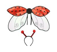 Generico Bee Wings - Ladybug Bee Wings | Ladybug Wing Adult | Ladybugs Bees Costume Wing With Headband | Dress-Up Accessories For Halloween, Masquerade, Theme Parties For Kids, Adults
