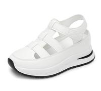 Generico Beelovy Orthopedic Sandals for Women, Women’s Soft Adjustable Sandals, Hook & Loop, Comfort Fit for Wide & Narrow Feet (White,35)