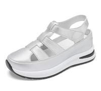 Generico Beelovy Orthopedic Sandals for Women, Women’s Soft Adjustable Sandals, Hook & Loop, Comfort Fit for Wide & Narrow Feet (Sliver,40)