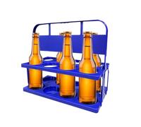Generico Beer Basket - PP 40x22x35cm | Foldable 8 Pack Drink Carrier With Handle | Portable Beverage Storage Box For Wine Beer Large Cups Reusable Crate For Picnic Party Outdoor Travel Use