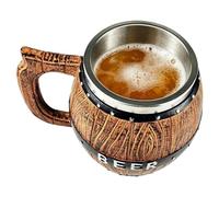 Generico Beer Mugs With Handles - 550ml Stainless Steel Rustic Drinkware