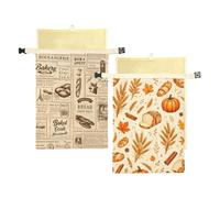 Generico Bees Wax Bread Bag 2 Piece - Beeswax Freshness Preservation Keeper