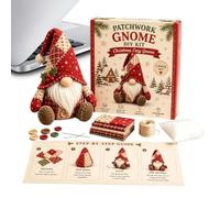 Generico Beginner Gnome Sewing Kit - Handmade Complete Craft, 3d Diy Project, Creative Needlework Set, Instructional Textile Art | Educational Fabric Assembly Tool, For Adults Women Kids Family