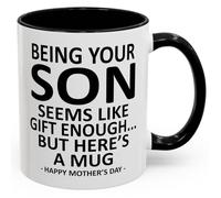 Generico Being Your Son In Law Seems Like Gift Enough Funny Coffee Mug, 11oz Accent Coffee Mug, One-piece Customization Available (2PCS,D)