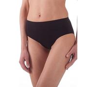 Generico Bellissima Slip Midi Art.025 Seamless Senza Cuciture SGAMBATO in Microfibra 6pz (M/L, Nero)