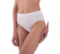 Generico Bellissima Slip Midi Art.025 Seamless Senza Cuciture SGAMBATO in Microfibra 6pz (S/M, Bianco)